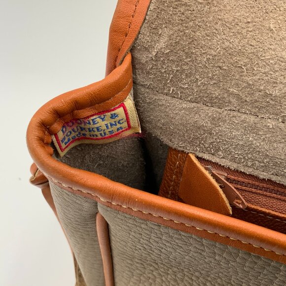 Dooney & Bourke Medium Pebbled Taupe Leather Bag 1980's USA No Strap - Picture 4 of 12